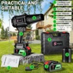 The garden tools cordless leaf blower being used to clean a variety of surfaces, including patios and driveways.