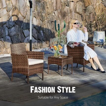 Elegant design of Sweetcrispy patio furniture, perfect for any outdoor décor or garden layout.